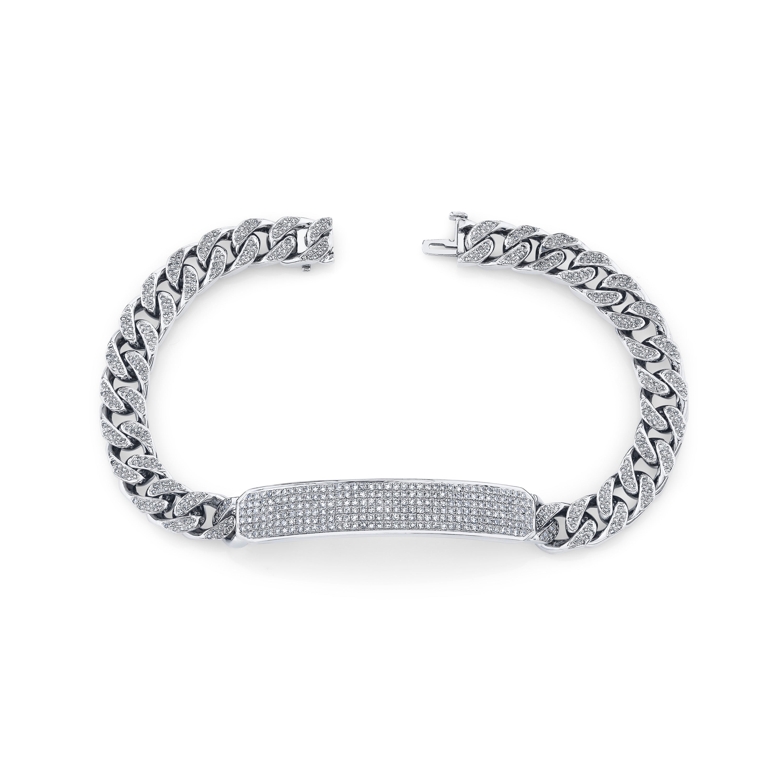 MEN'S DIAMOND PAVE VIGNETTE ID BRACELET
