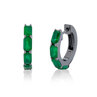 READY TO SHIP EMERALD BEZEL HUGGIES
