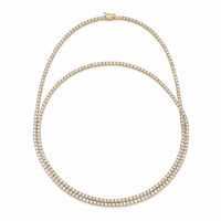 READY TO SHIP DOUBLE WRAP PAVE TENNIS NECKLACE