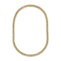 DIAMOND PAVE MEDIUM FLAT LINK NECKLACE
