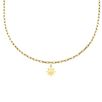 READY TO SHIP SOLID GOLD NORTHERN STAR PENDANT NECKLACE