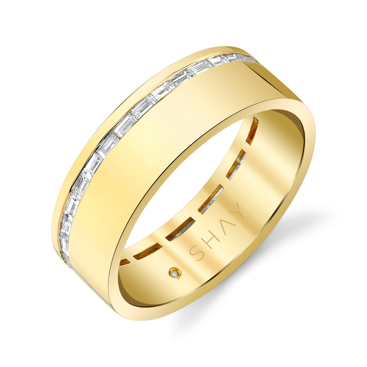 READY TO SHIP MEN'S DIAMOND BAGUETTE SOLID GOLD RING
