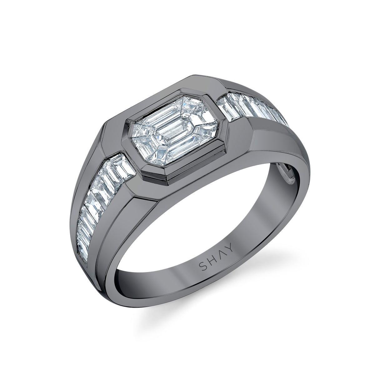 Mens Diamond Ring Mens Platinum Pinky Ring Men's Diamond Solitaire