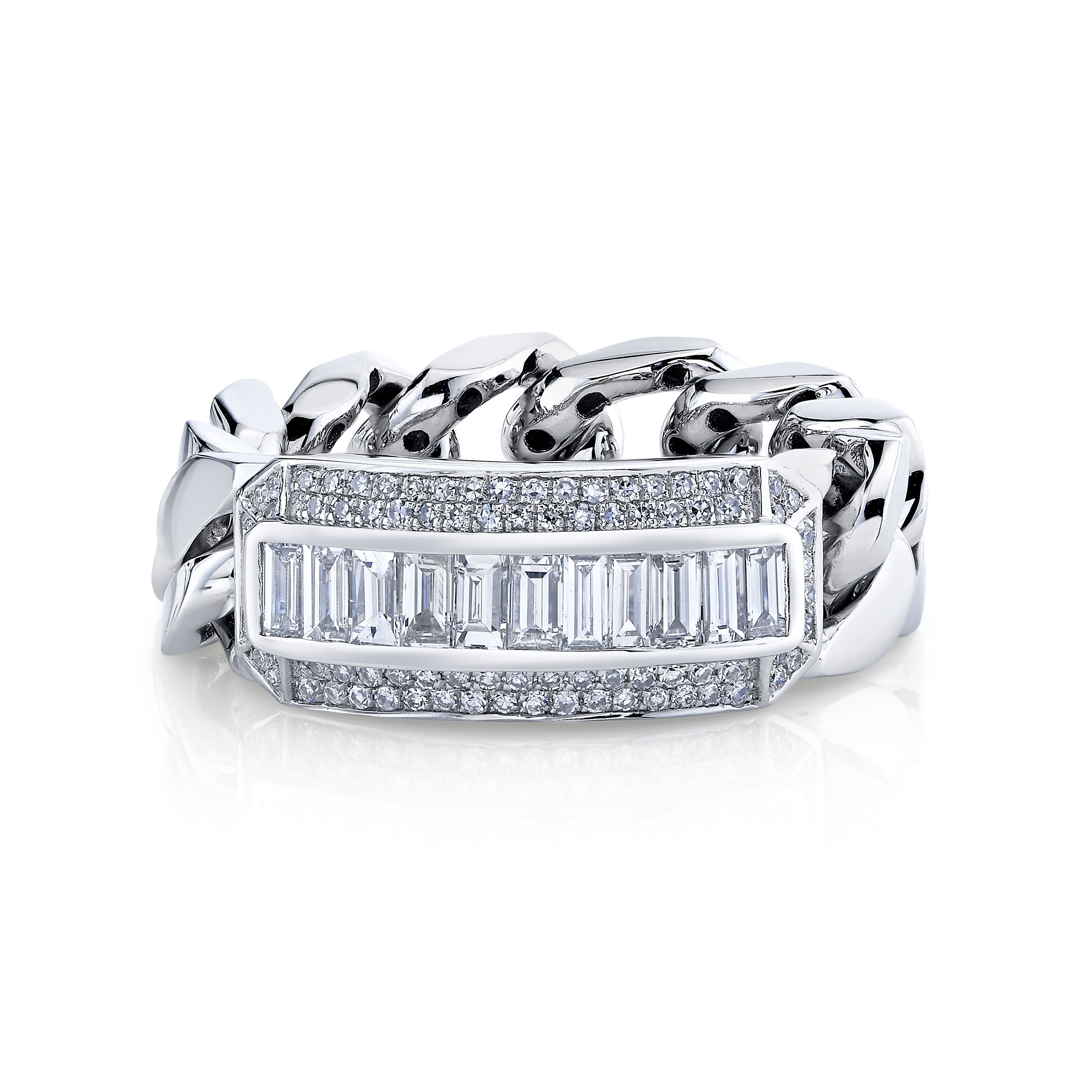 READY TO SHIP MEN'S MIXED DIAMOND LINK RING