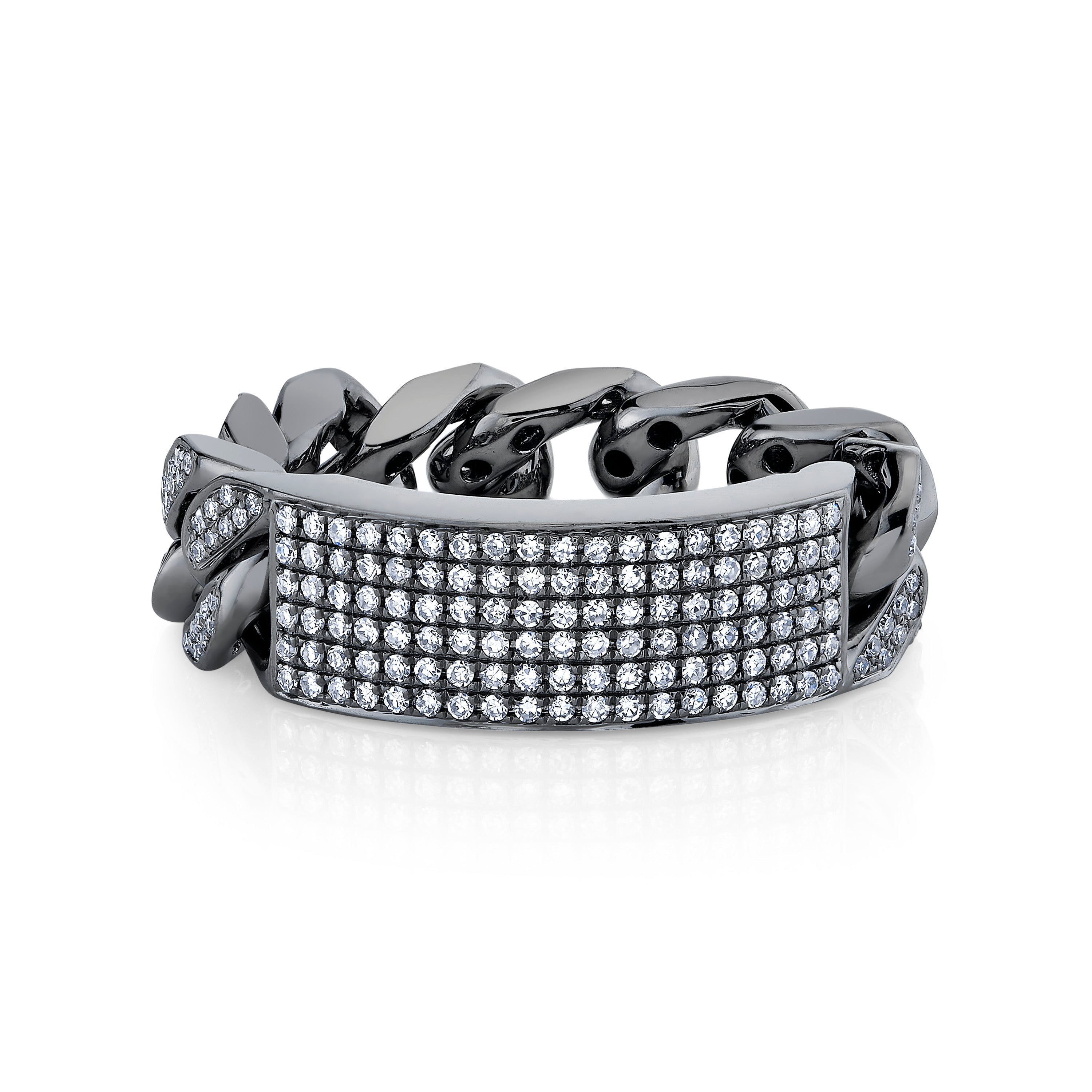 READY TO SHIP MEN'S DIAMOND PAVE ID RING