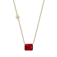 MEDIUM RUBY SOLITAIRE NECKLACE