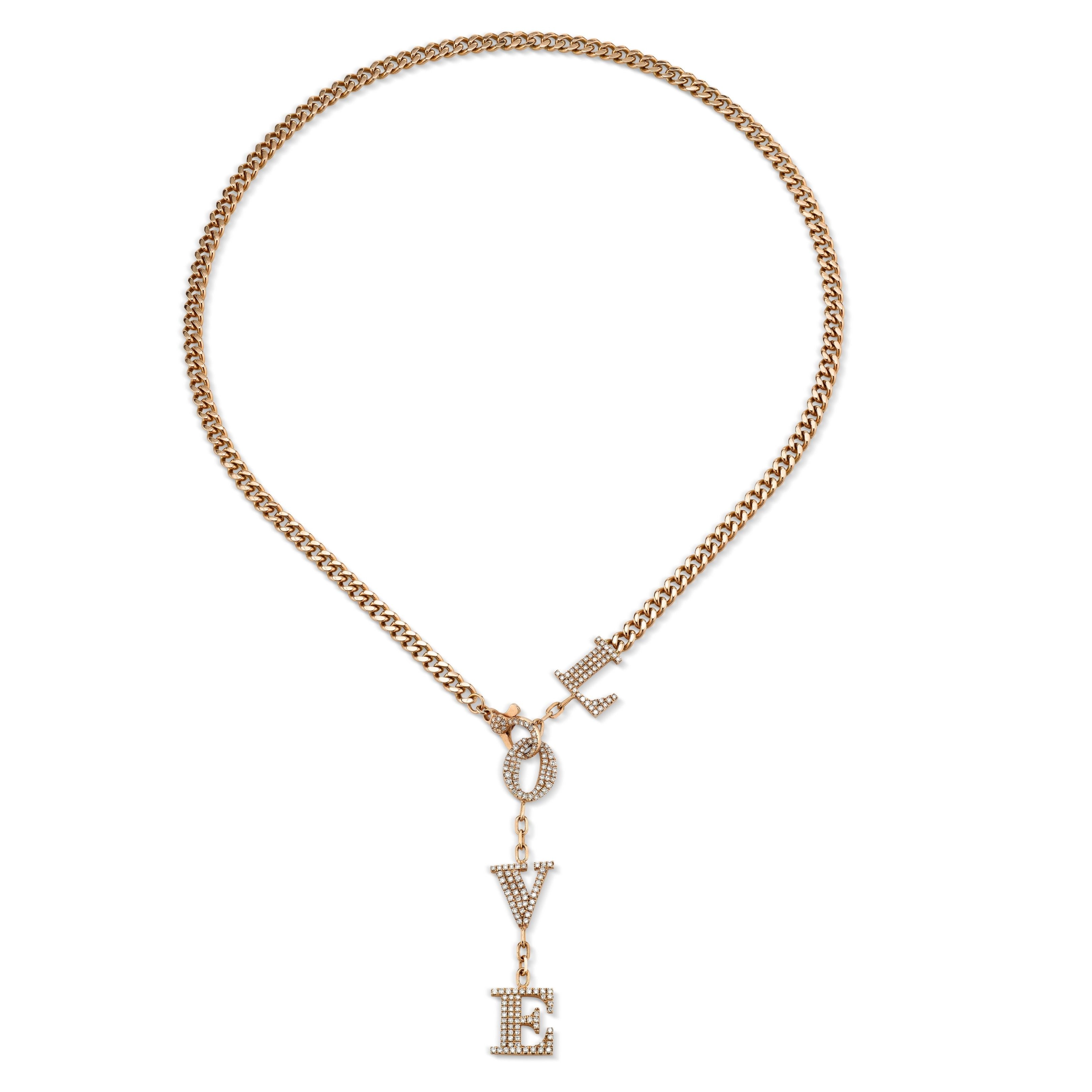 READY TO SHIP DIAMOND LOVE Y NECKLACE