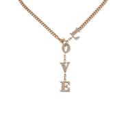 READY TO SHIP DIAMOND LOVE  BABY LINK Y NECKLACE