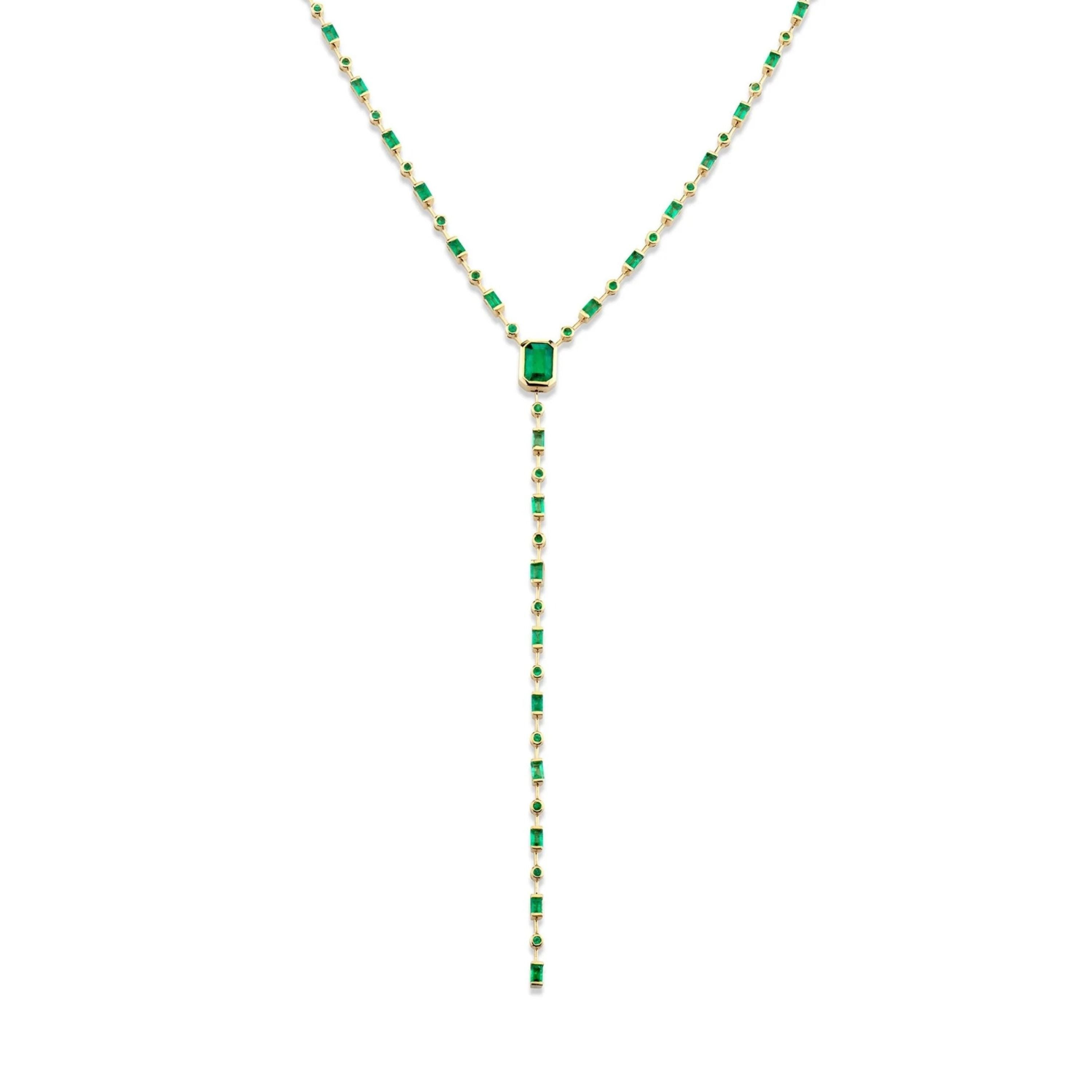 MIXED EMERALD Y NECKLACE