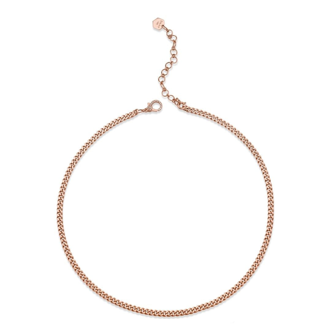 READY TO SHIP SOLID GOLD BABY LINK CHOKER
