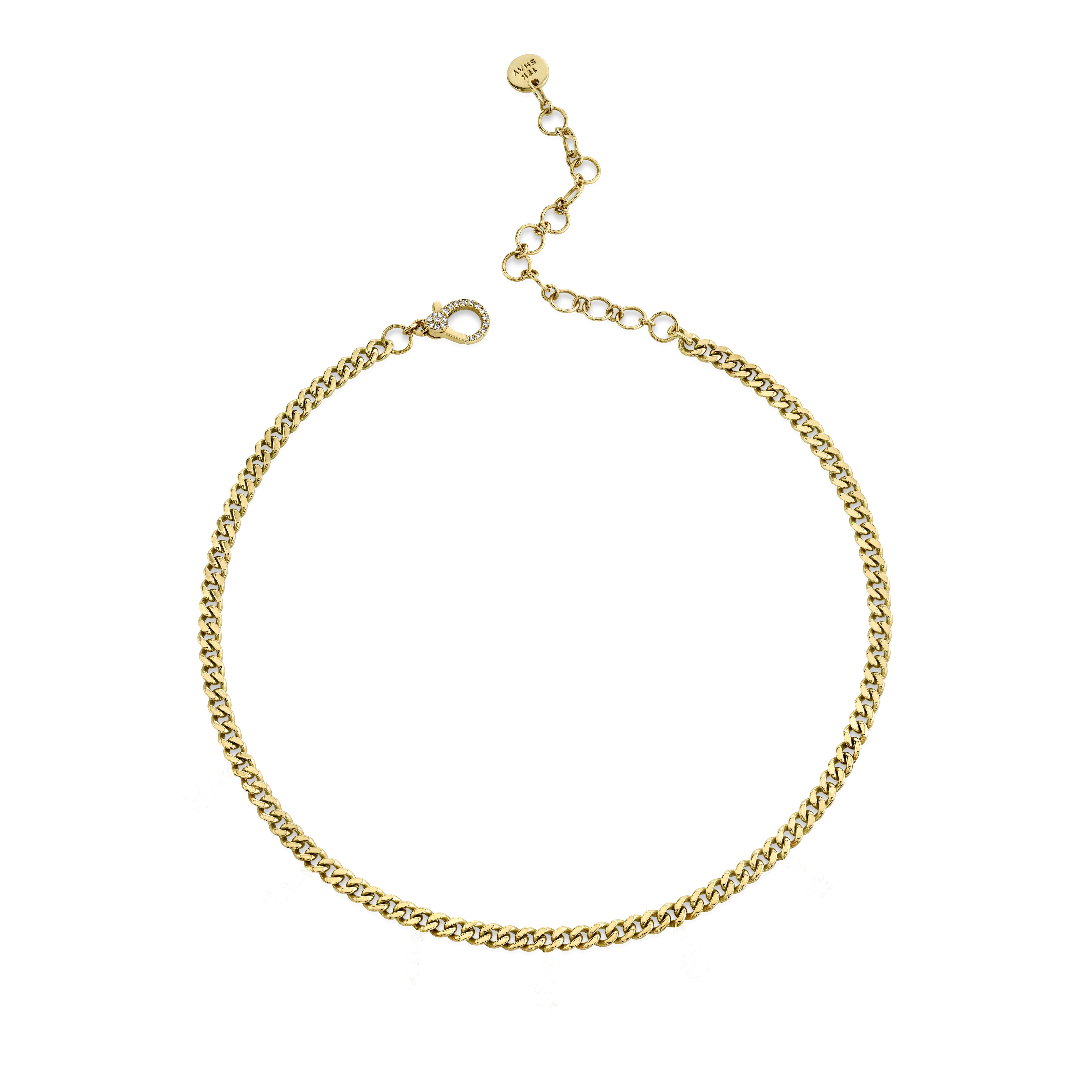 READY TO SHIP SOLID GOLD BABY LINK CHOKER