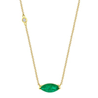 READY TO SHIP EMERALD SOLITAIRE MARQUISE NECKLACE