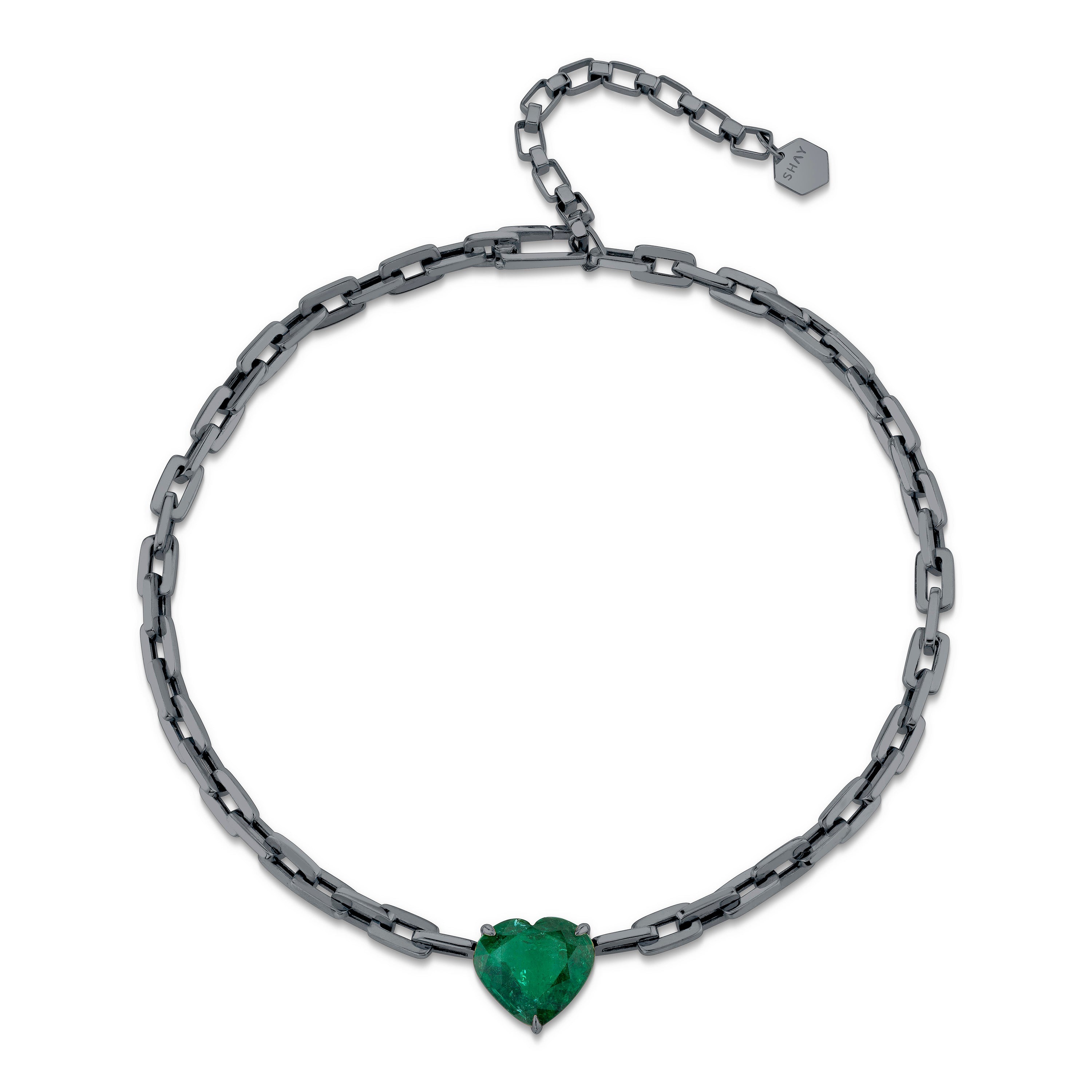 EMERALD HEART DECO CHOKER
