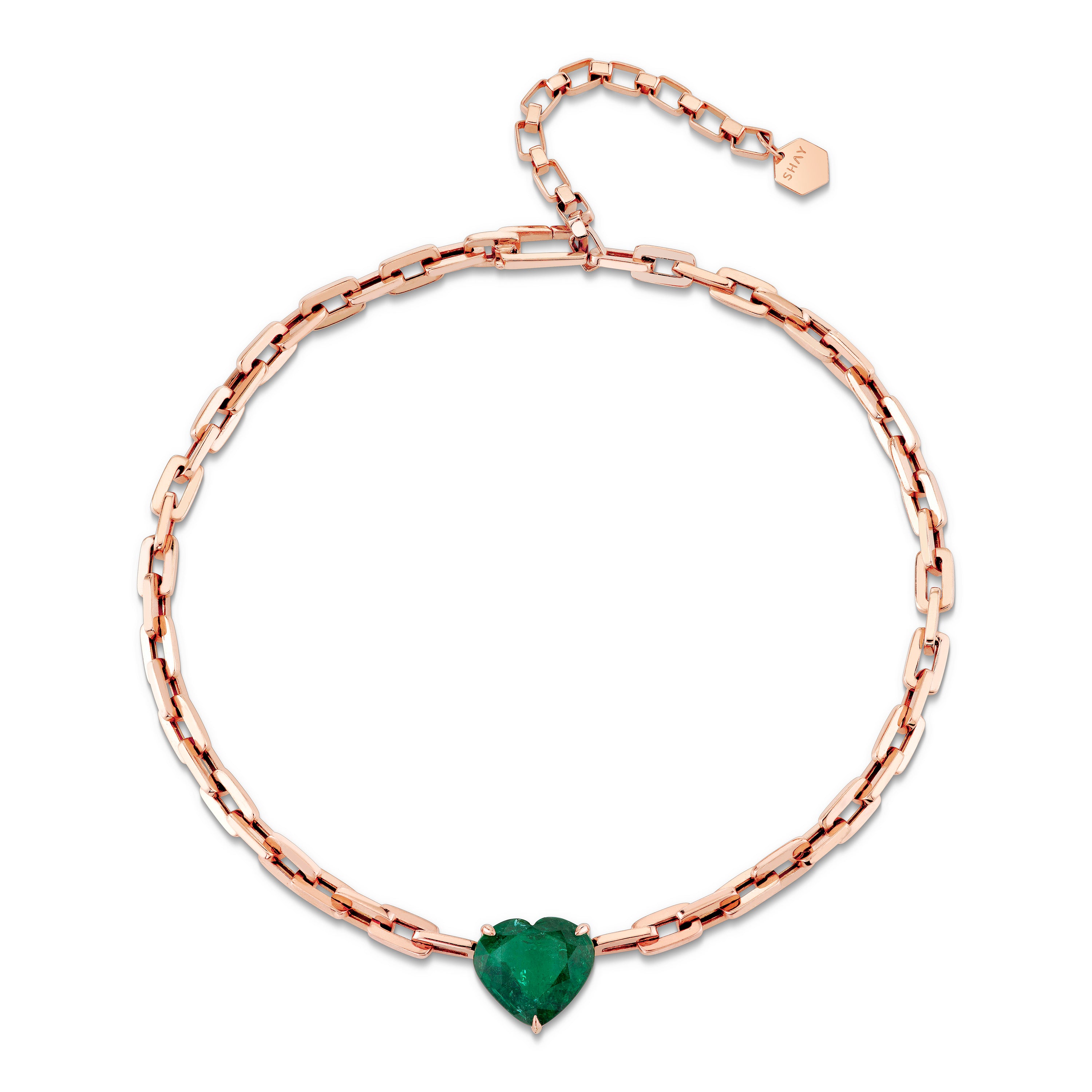 EMERALD HEART DECO CHOKER