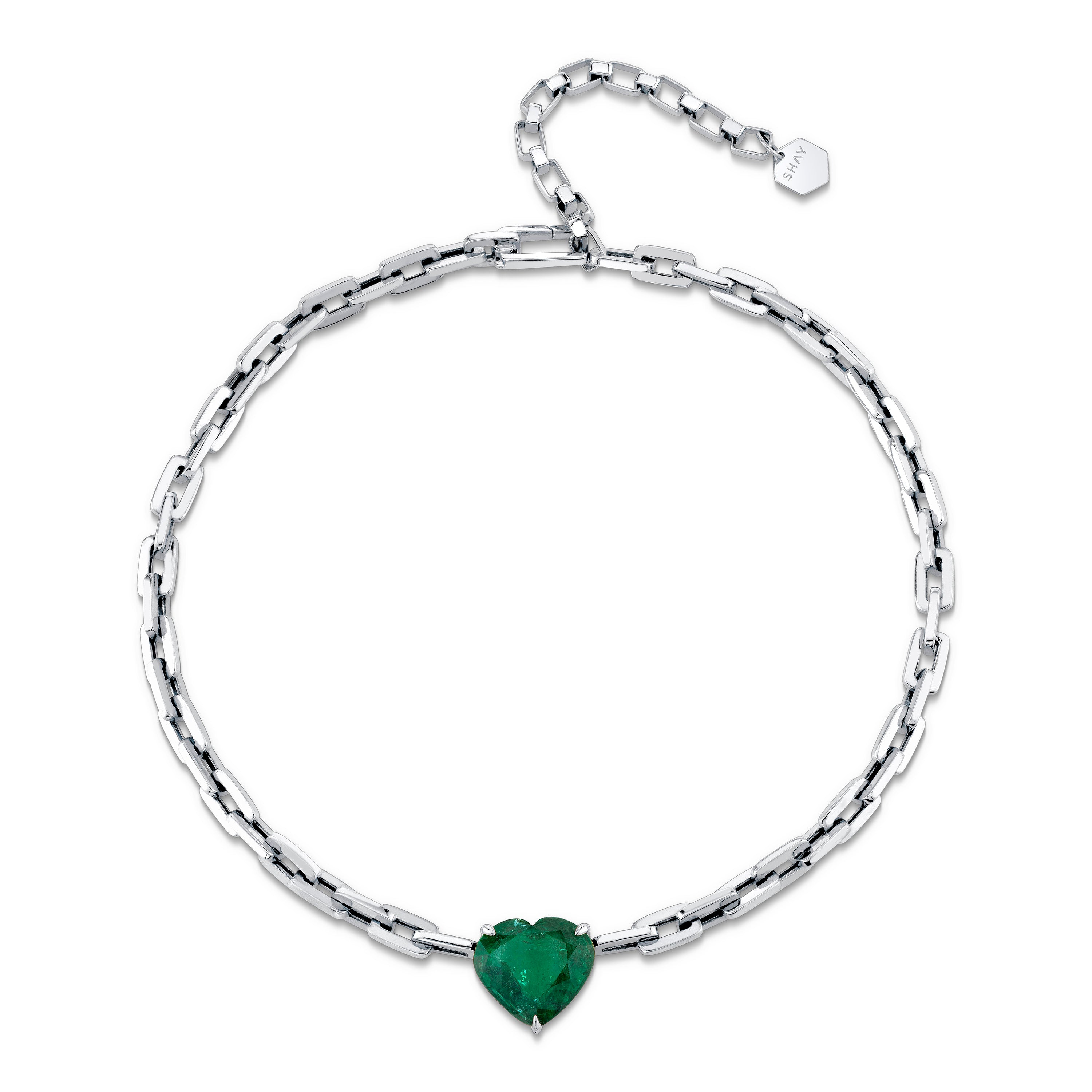 EMERALD HEART DECO CHOKER