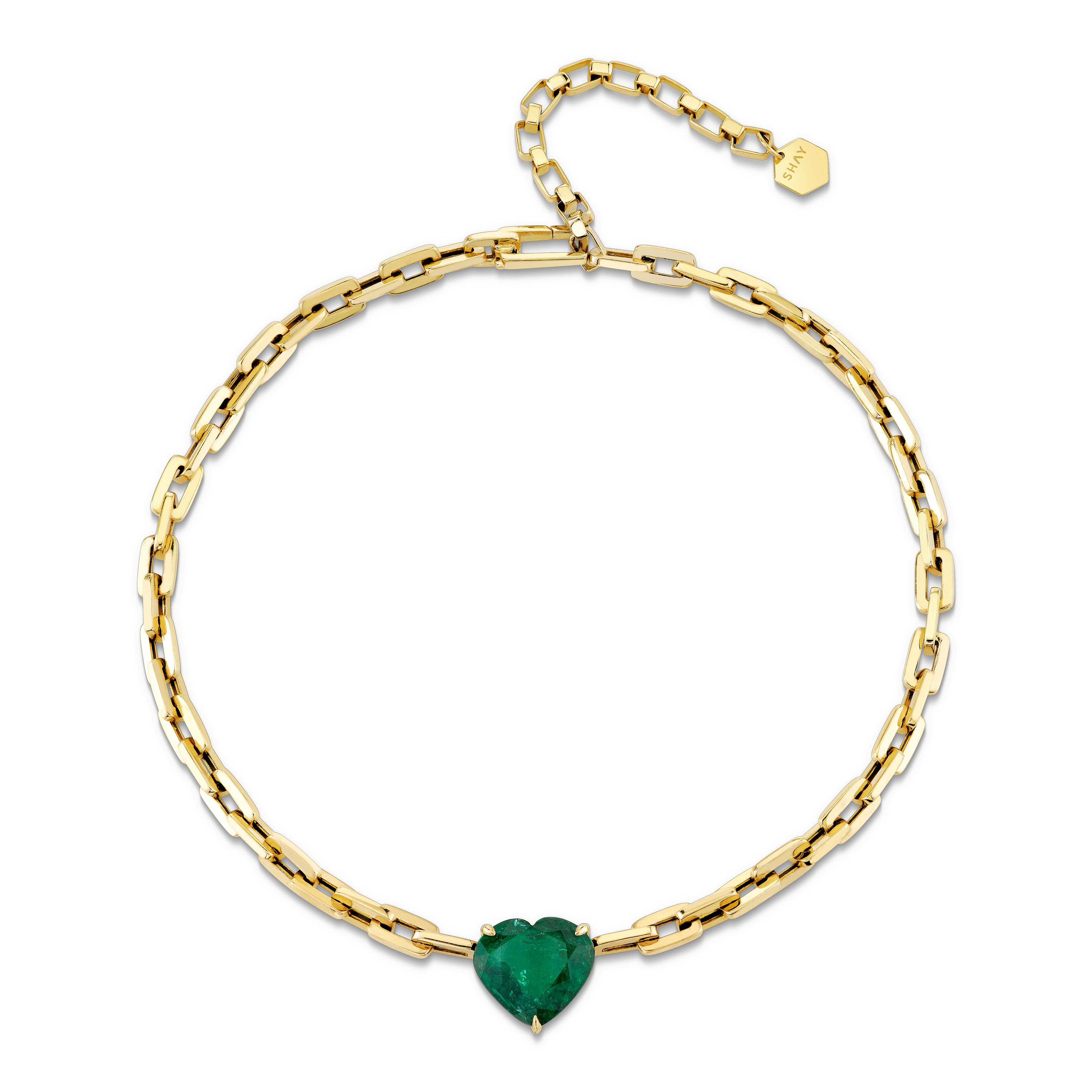 EMERALD HEART DECO CHOKER