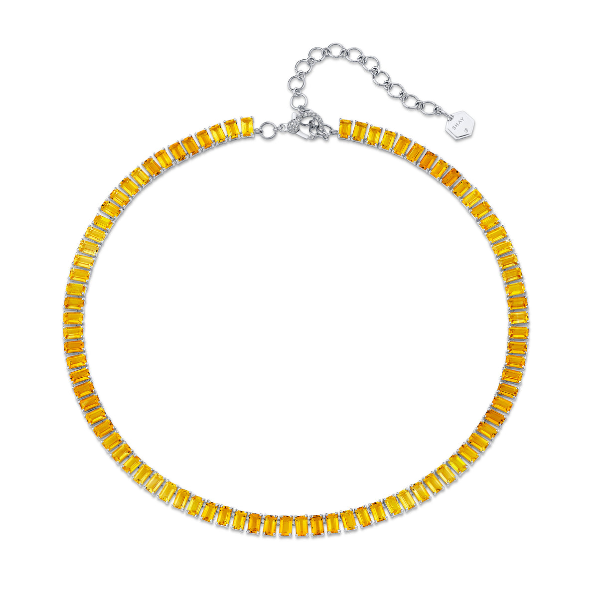 YELLOW SAPPHIRE & CITRINE OMBRE ETERNITY NECKLACE