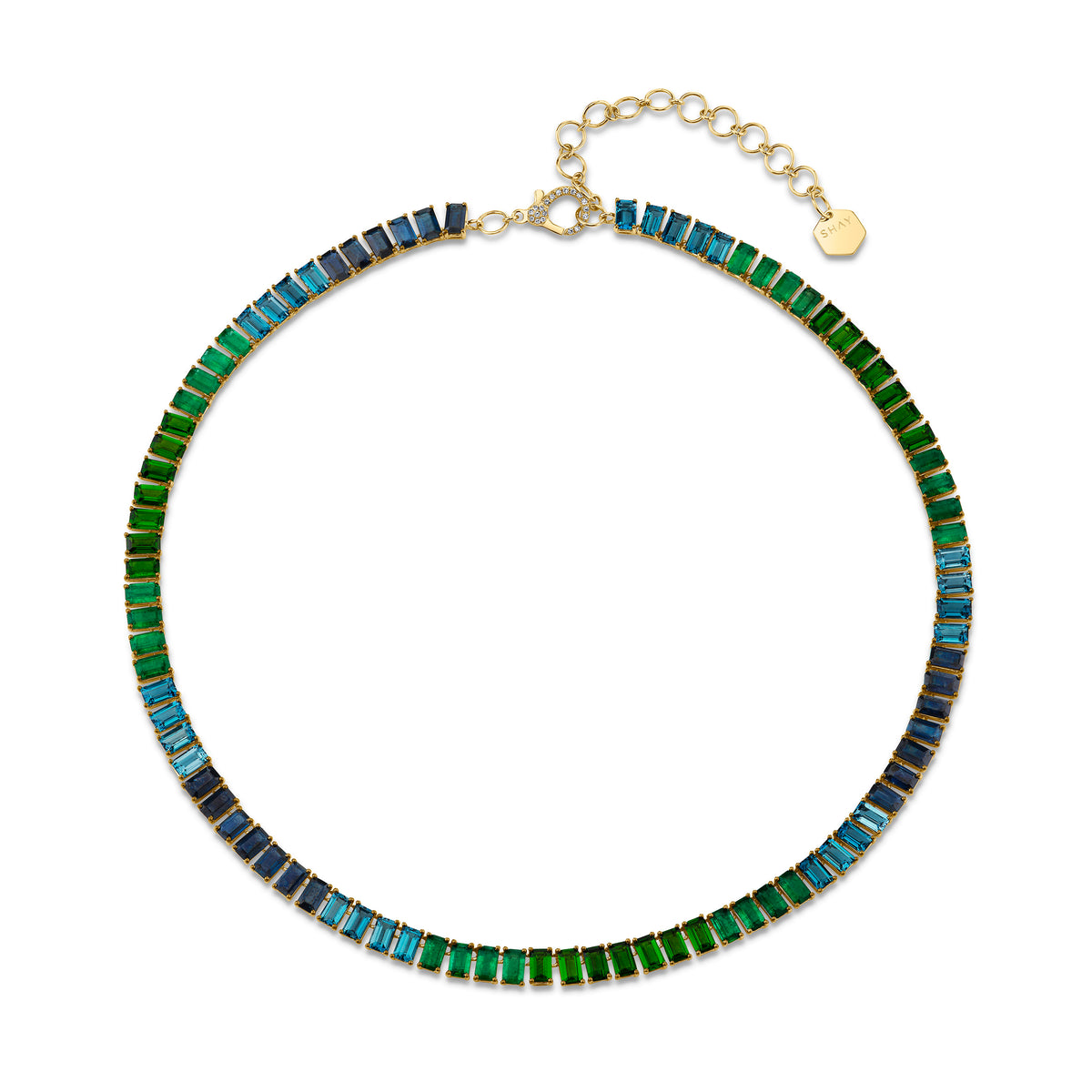 EMERALD OMBRE ETERNITY NECKLACE