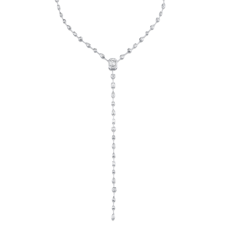 MIXED DIAMOND ILLUSION Y NECKLACE