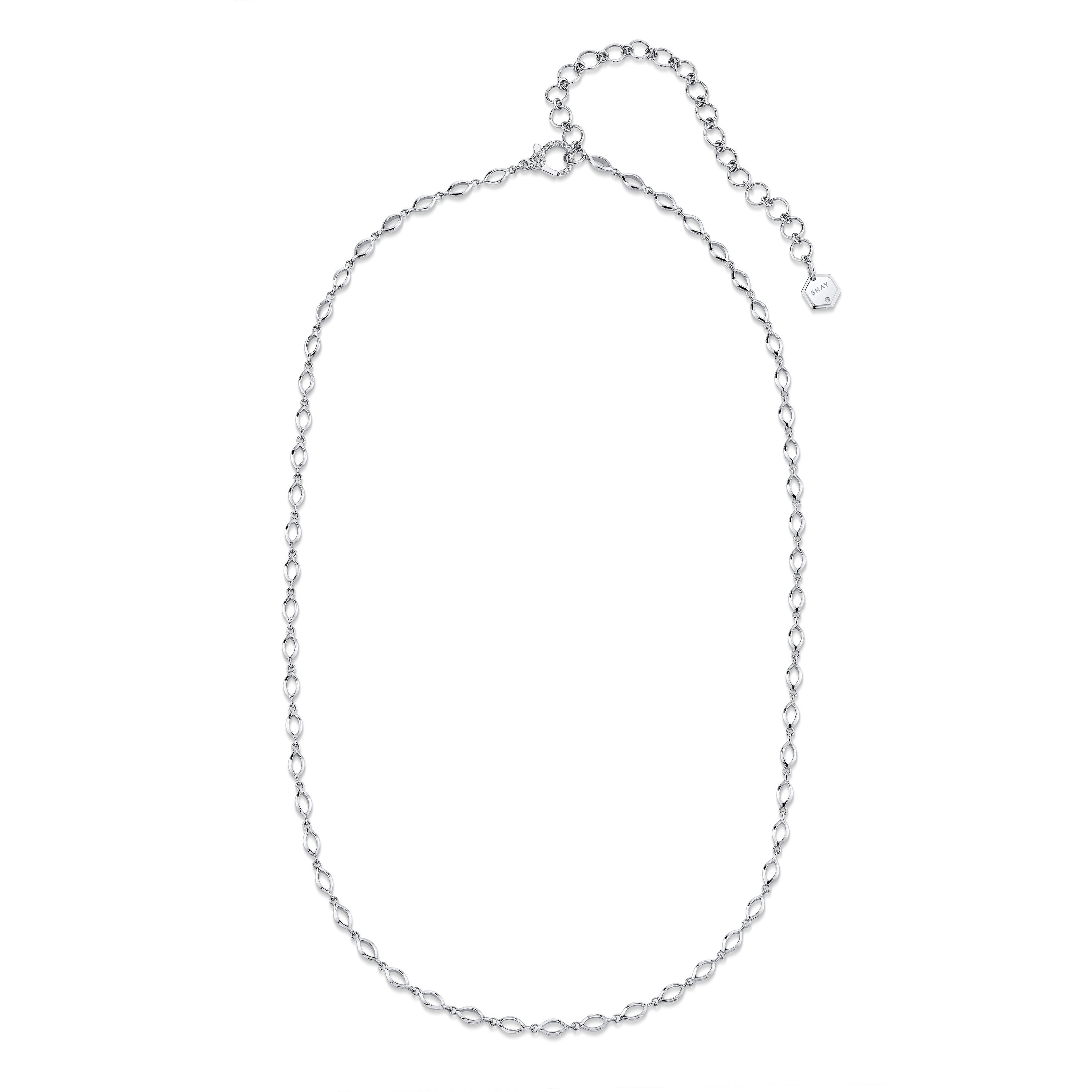 SOLID GOLD MARQUISE CHAIN