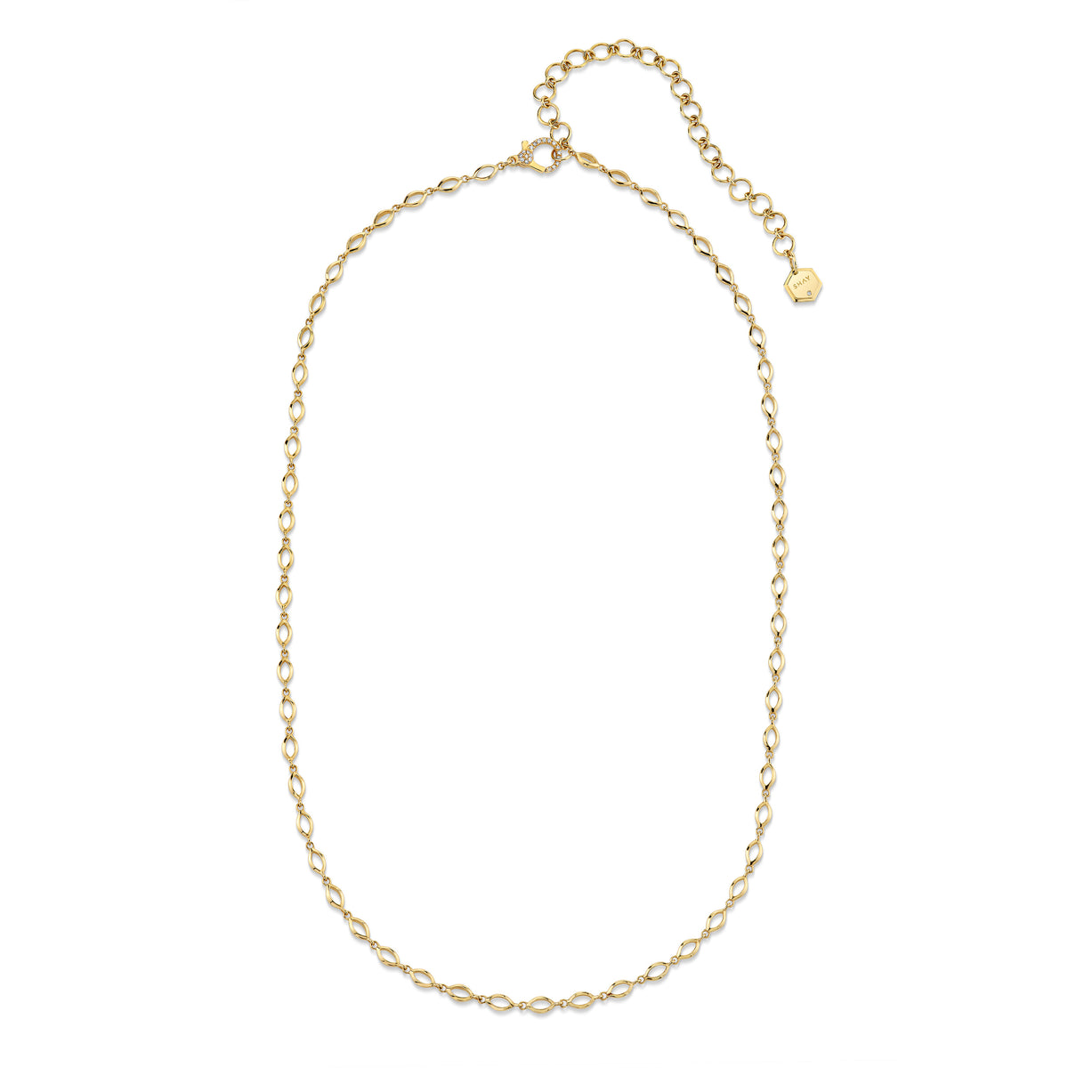 SOLID GOLD MARQUISE CHAIN