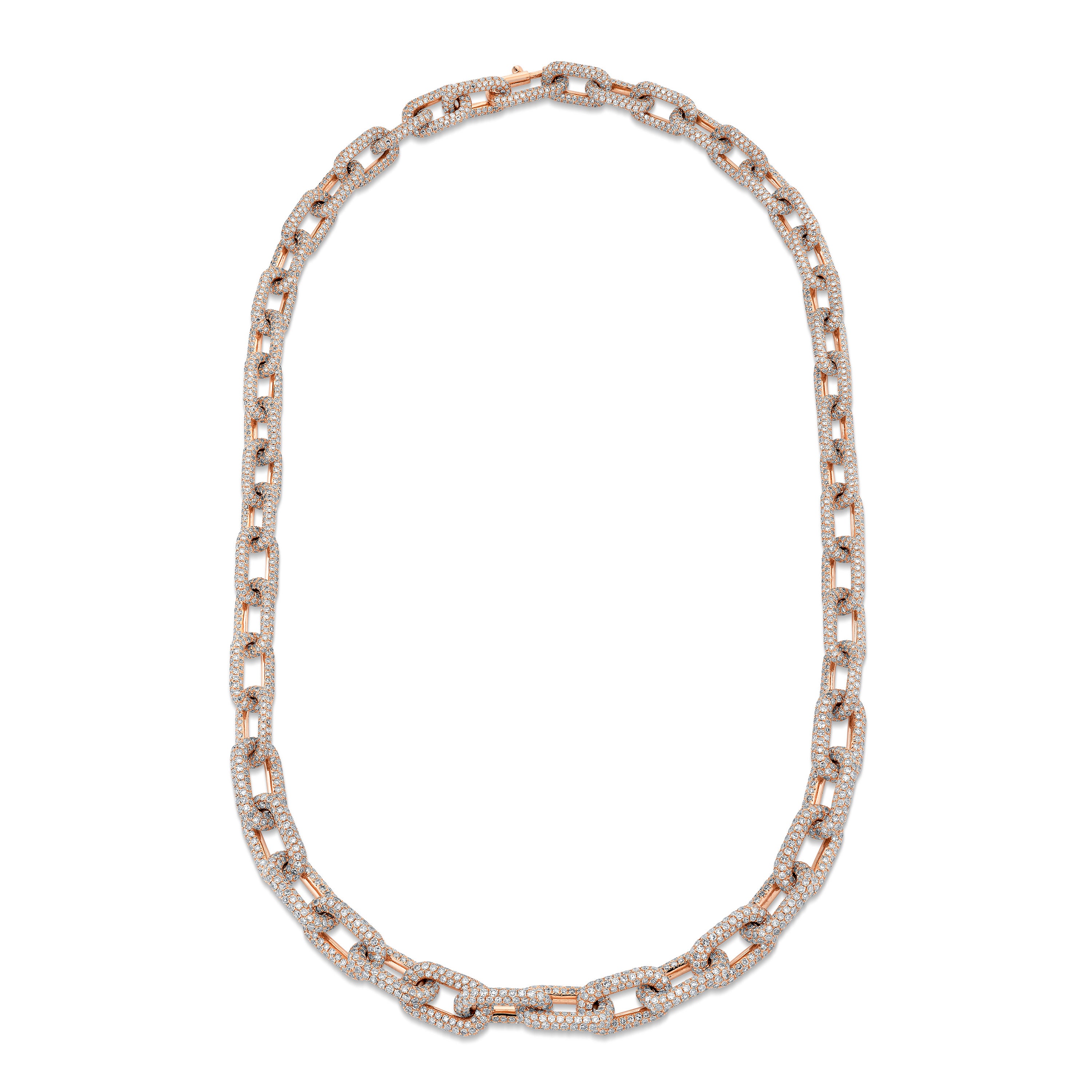 DIAMOND PAVE CABLE LINK NECKLACE