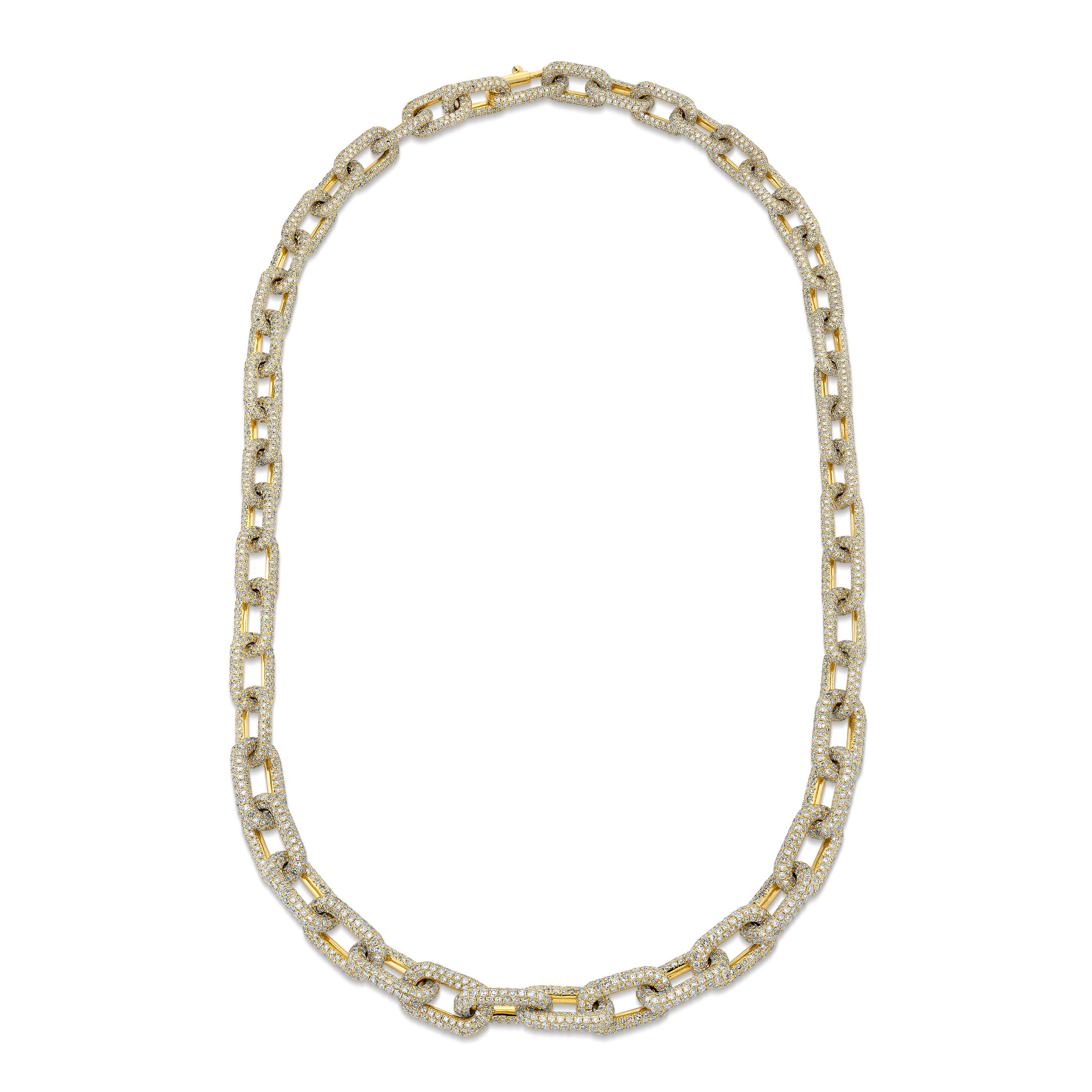 DIAMOND PAVE CABLE LINK NECKLACE