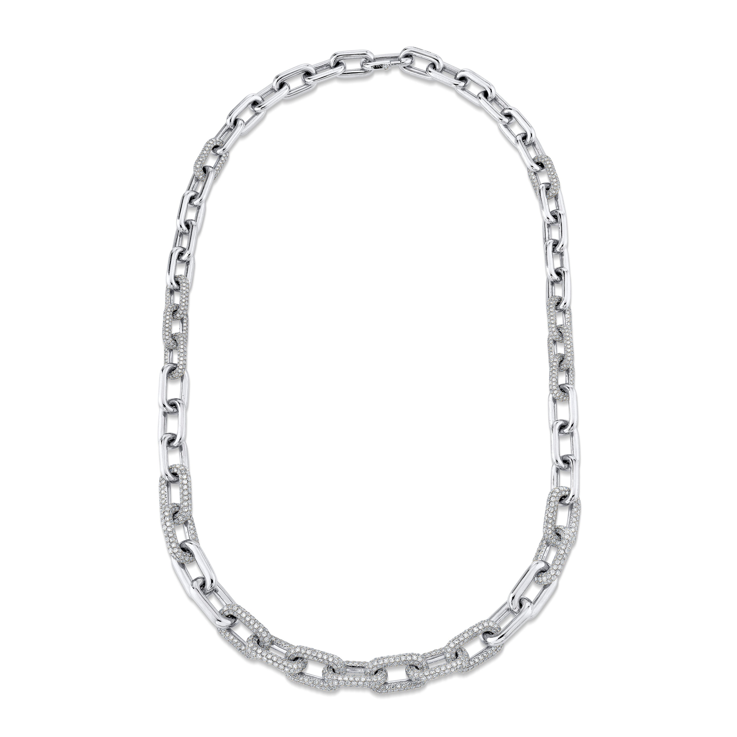 ★PEARLY MORE★ two way volume chain necklace DIAMOND PAVE GRADUATED CABLE LINK NECKLACE – SHAY JEWELRY