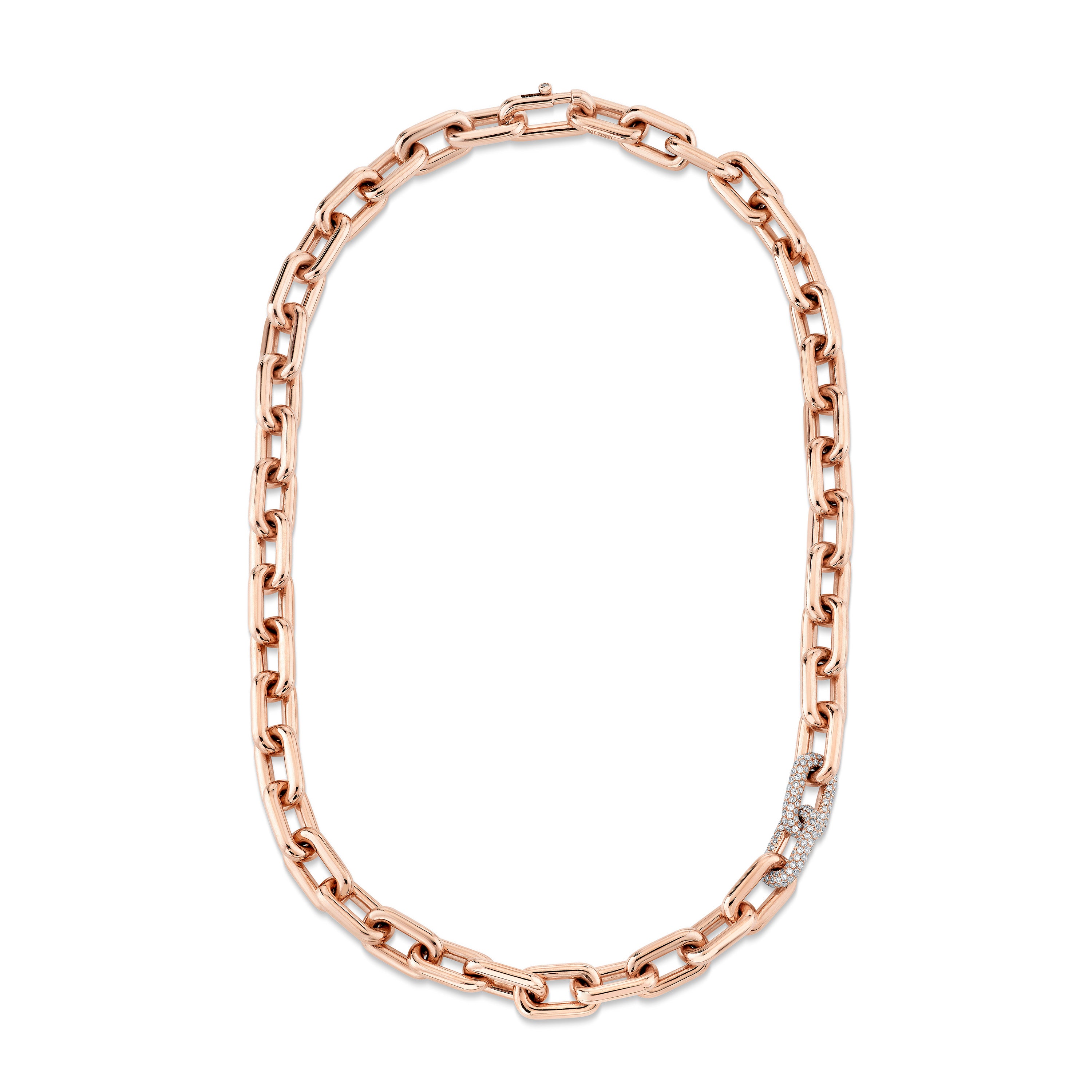 DIAMOND DOUBLE PAVE CABLE LINK NECKLACE