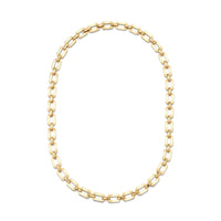 SOLID GOLD FLAT GEO LINK NECKLACE