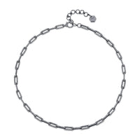 DIAMOND PAVE FLAT CABLE LINK NECKLACE