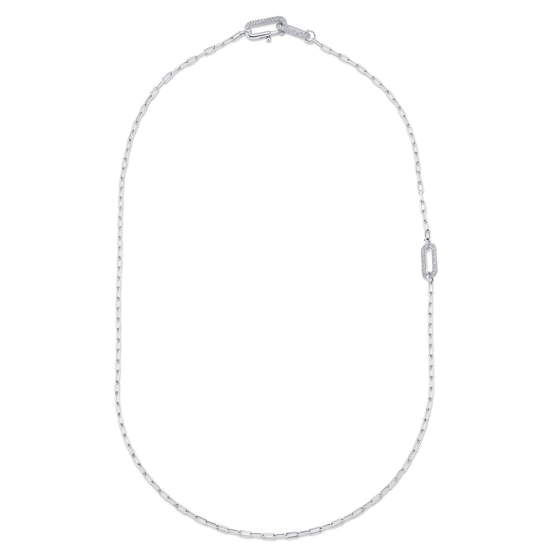 READY TO SHIP DIAMOND PAVE MINI CABLE LINK LARIAT