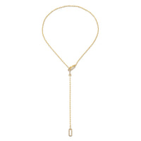 READY TO SHIP DIAMOND PAVE MINI CABLE LINK LARIAT