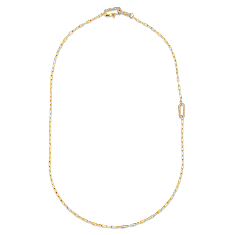 READY TO SHIP DIAMOND PAVE MINI CABLE LINK LARIAT