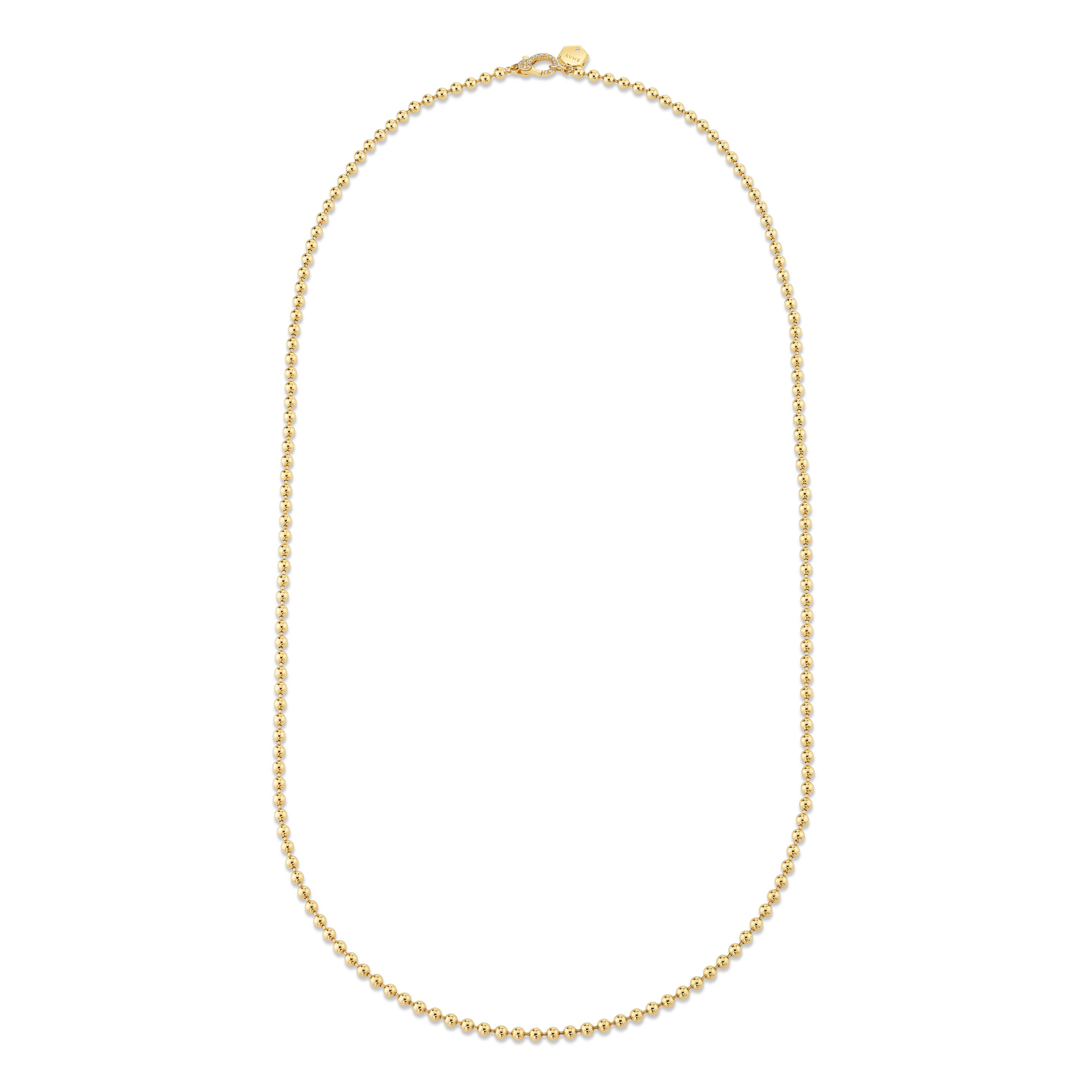 SOLID GOLD BALL CHAIN