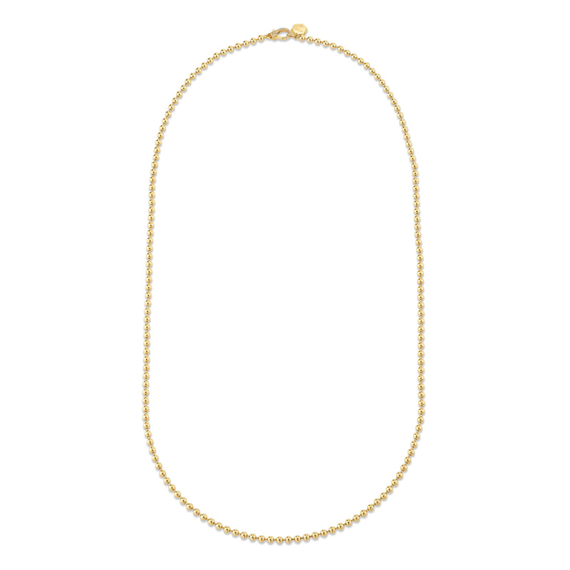 SOLID GOLD BALL LINK CHAIN