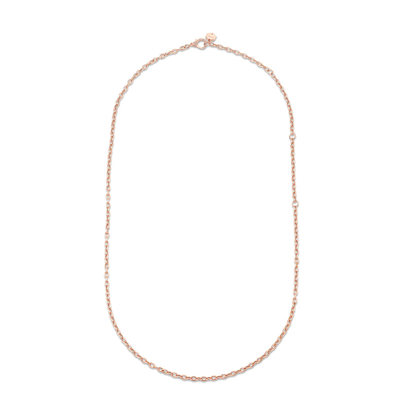 SOLID GOLD OVAL LINK CHAIN NECKLACE