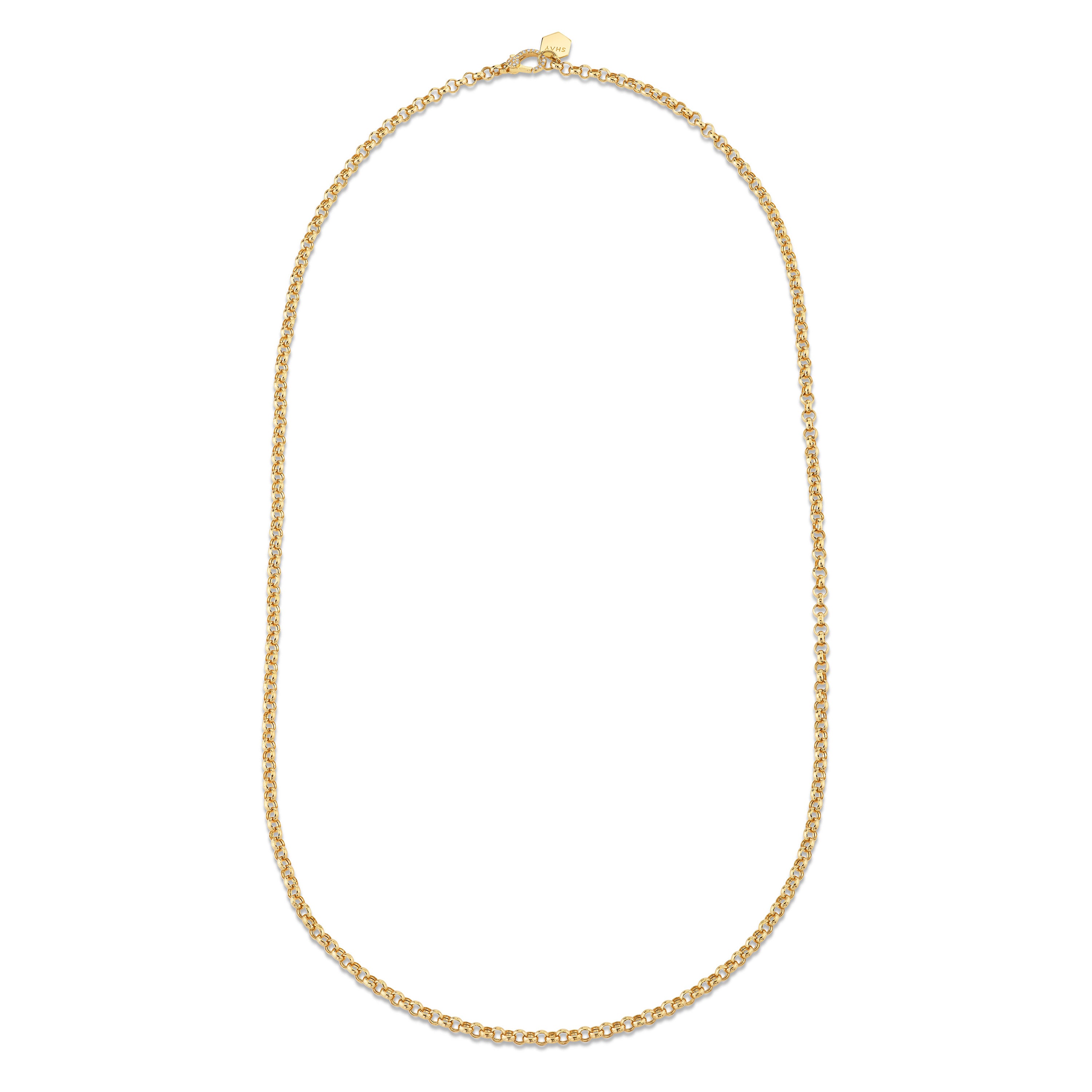 SOLID GOLD ROLO LINK CHAIN