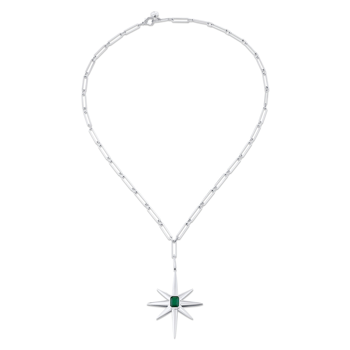 EMERALD STARBURST PENDANT NECKLACE