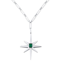 EMERALD STARBURST PENDANT NECKLACE