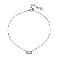 SINGLE DIAMOND PAVE MINI CABLE LINK NECKLACE