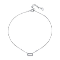 SINGLE DIAMOND PAVE MINI CABLE LINK NECKLACE