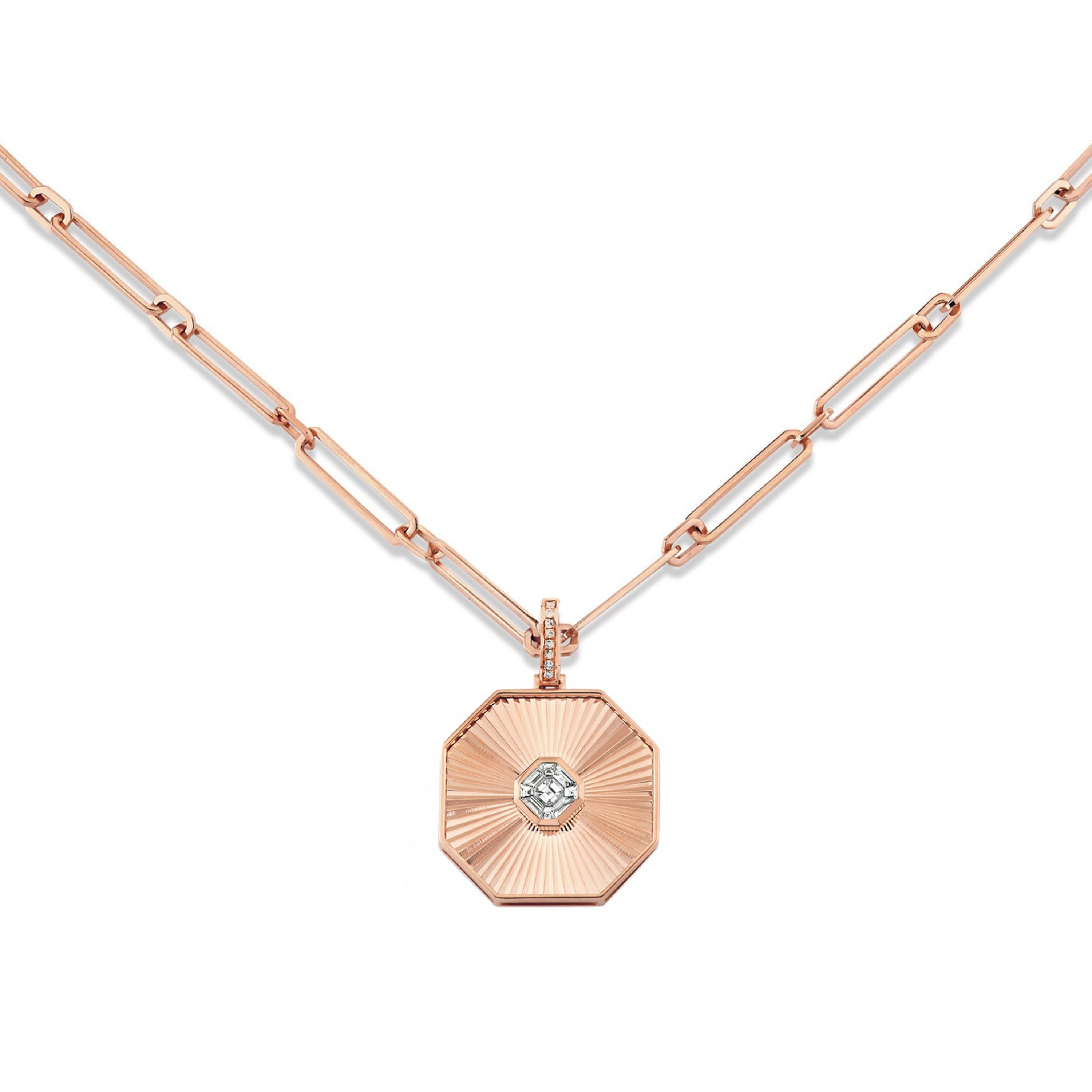 DIAMOND RADIANT OCTAGON NECKLACE