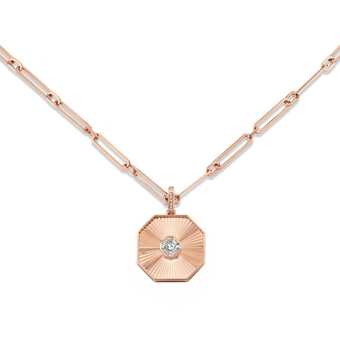 DIAMOND RADIANT OCTAGON PENDANT NECKLACE