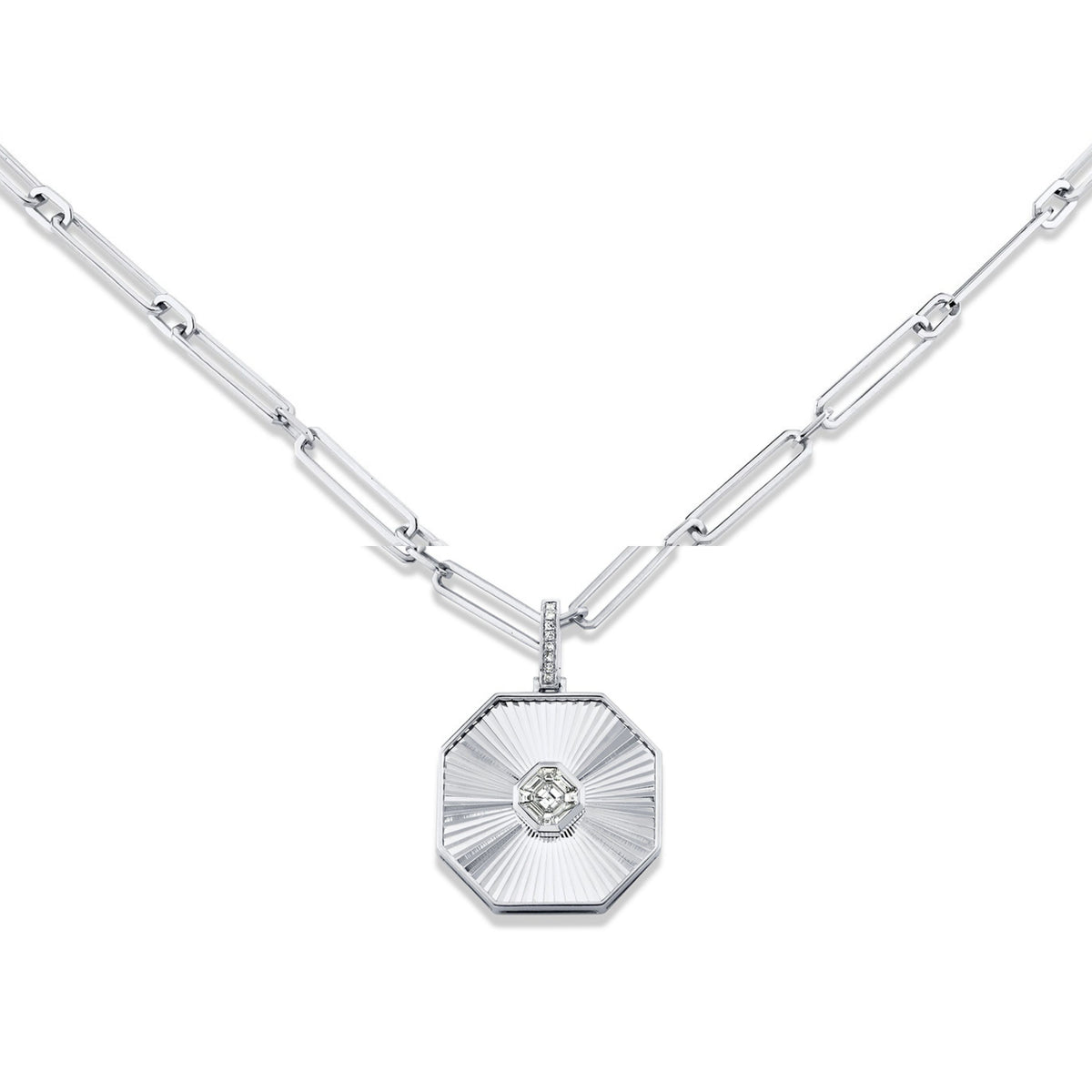 DIAMOND RADIANT OCTAGON PENDANT NECKLACE