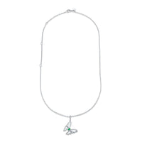 EMERALD BUTTERFLY PENDANT NECKLACE