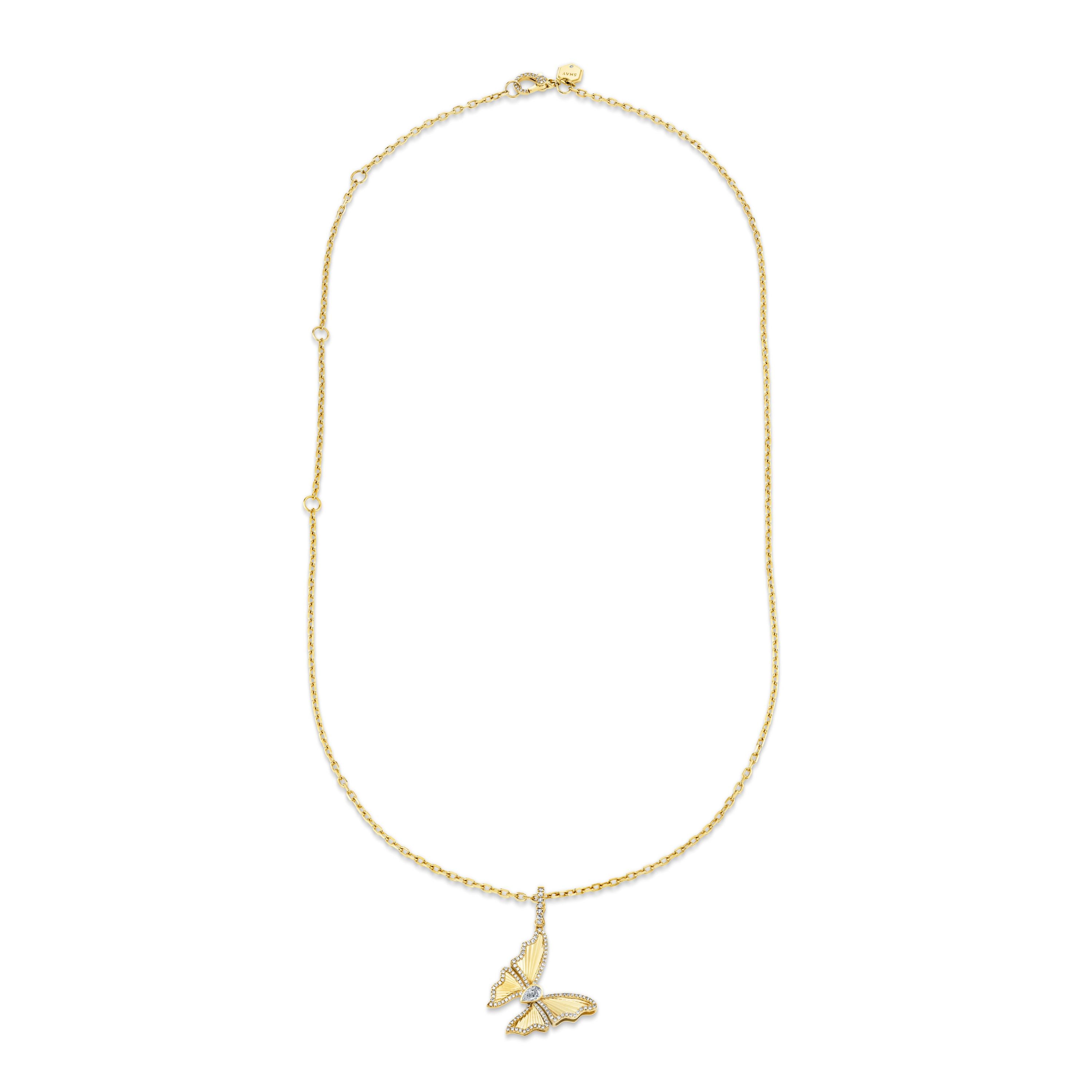 READY TO SHIP DIAMOND BUTTERFLY NECKLACE