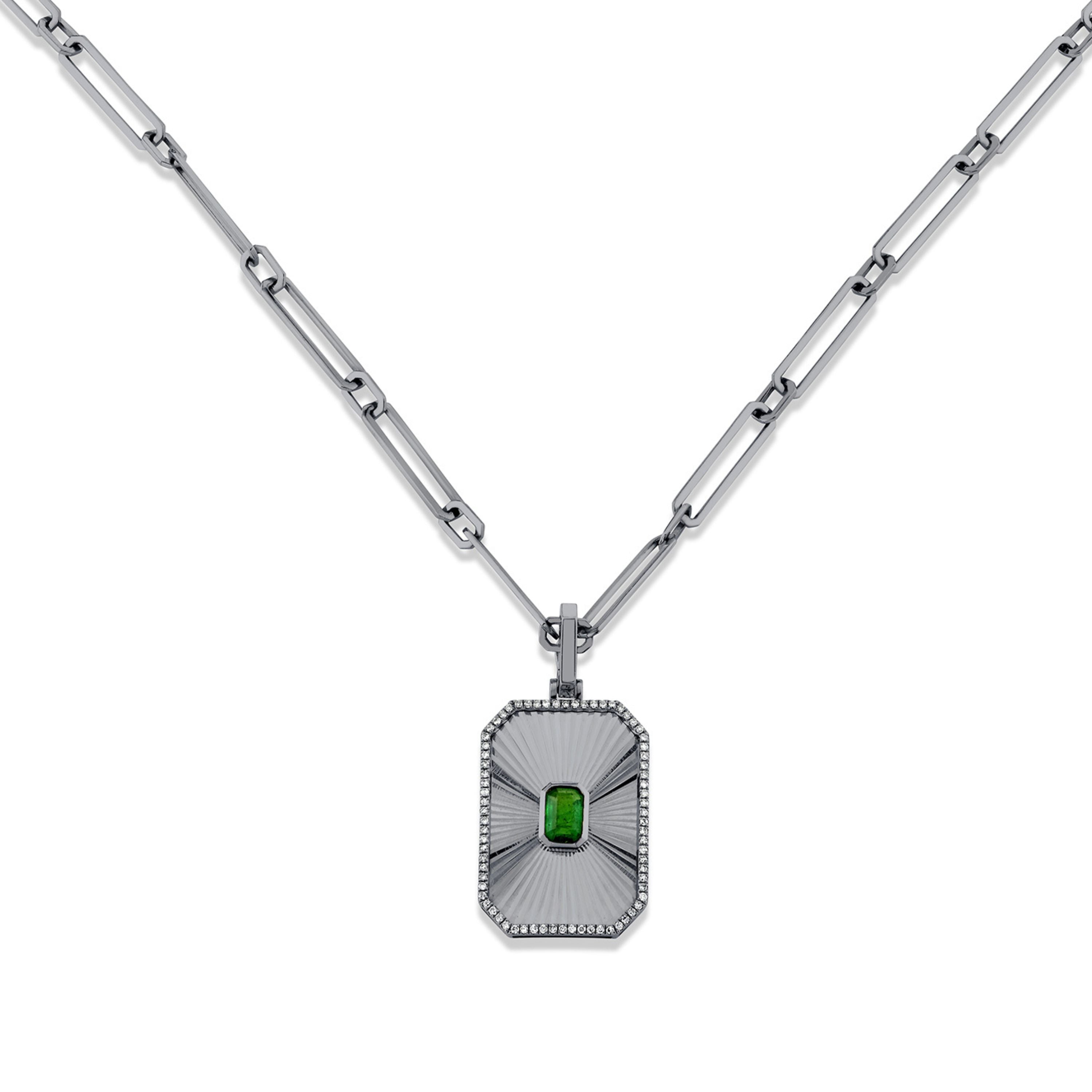 EMERALD RADIANT DECO NECKLACE