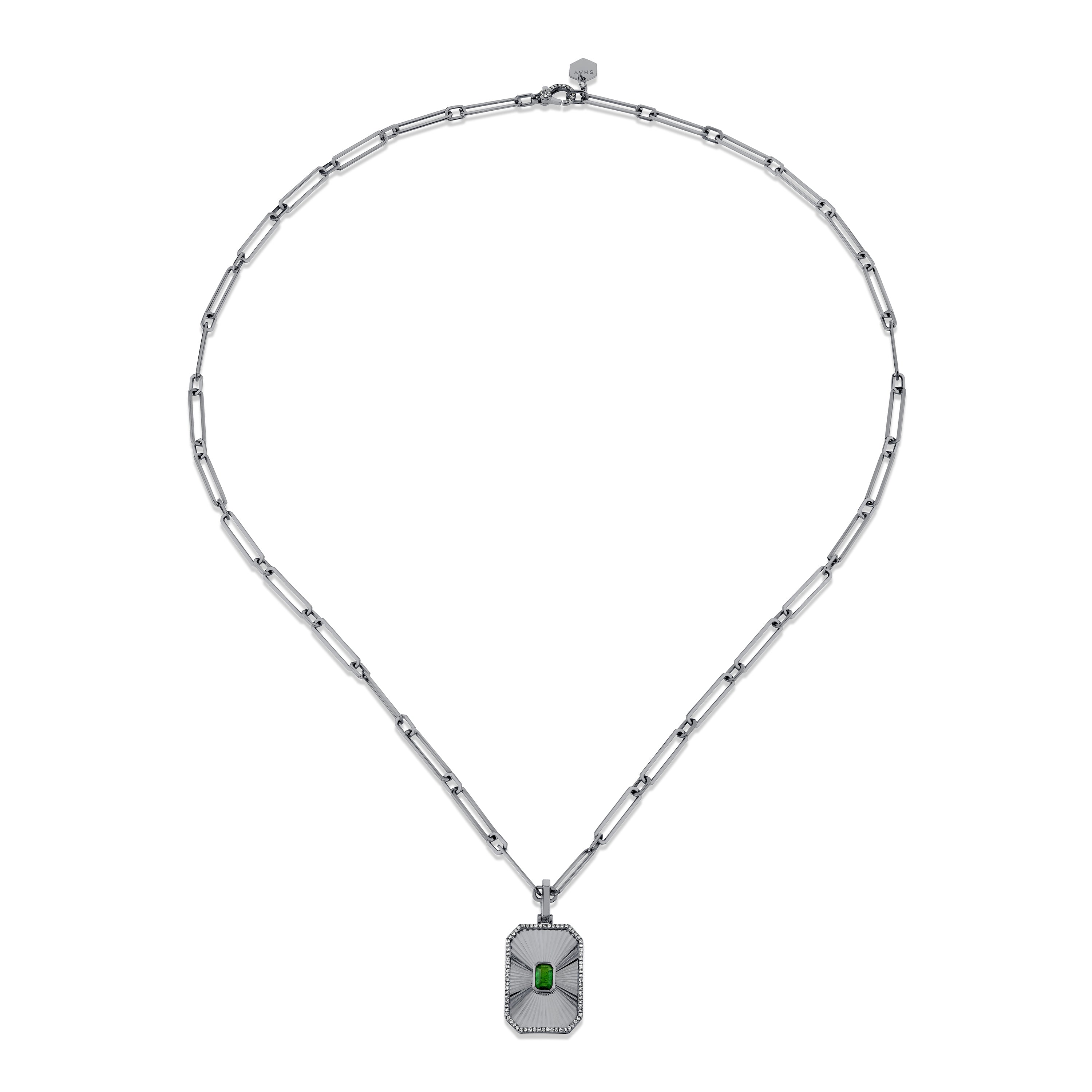 EMERALD RADIANT DECO NECKLACE