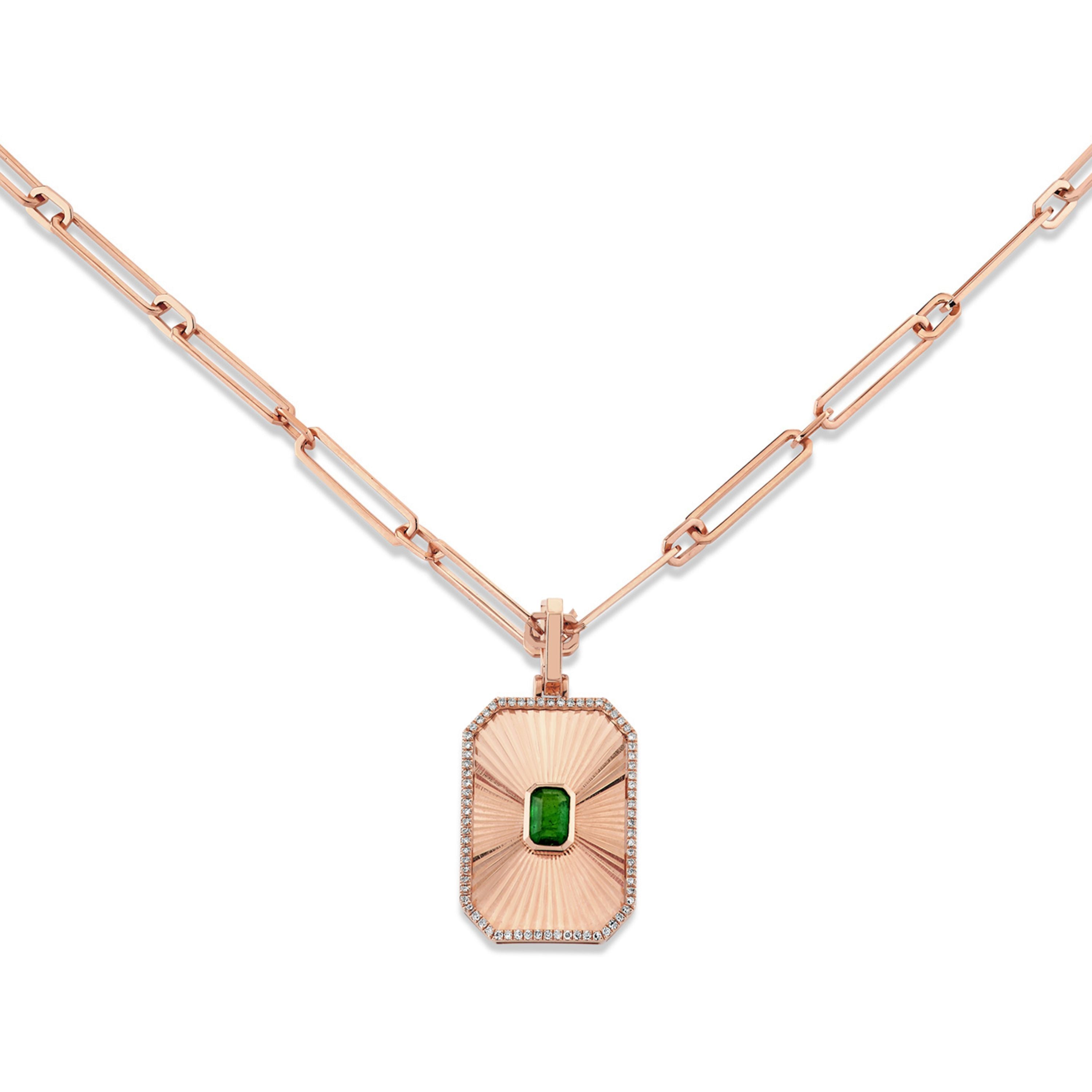 EMERALD RADIANT DECO NECKLACE
